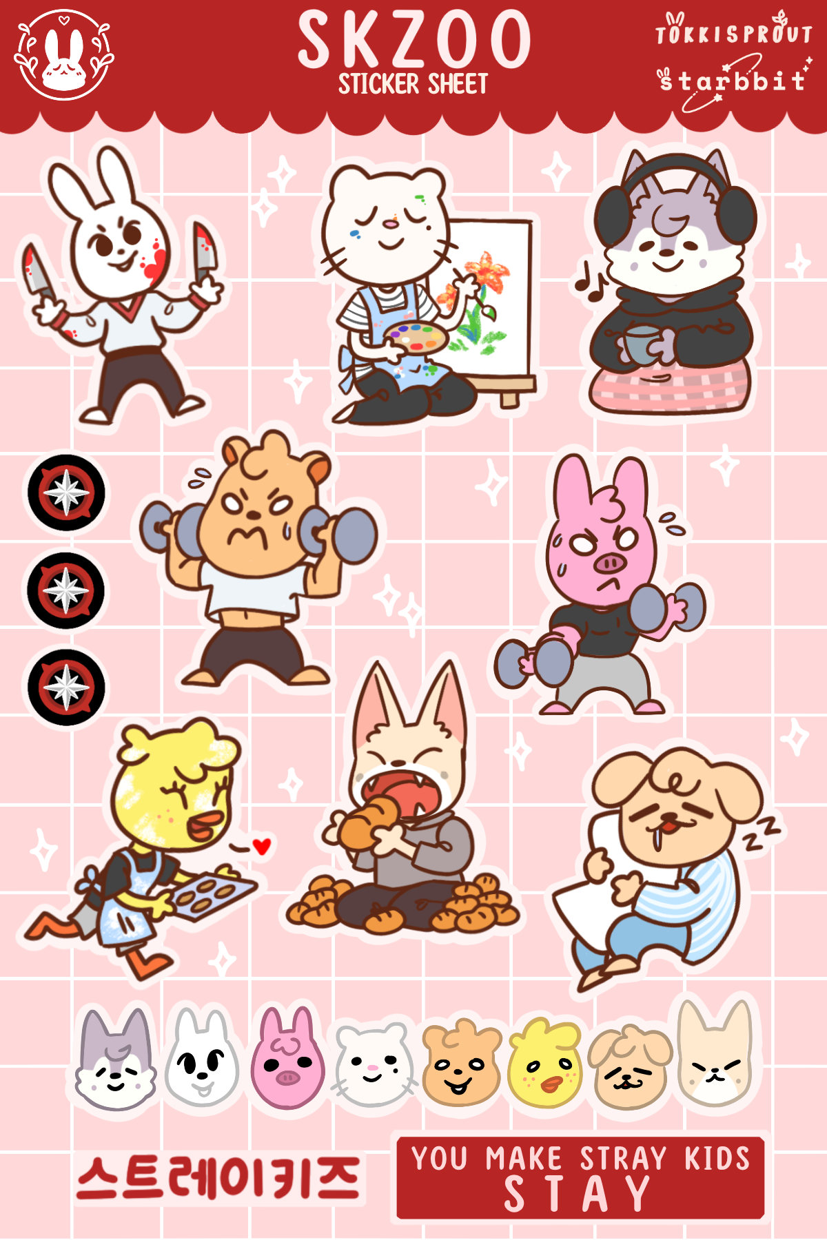 SKZOO Stray Kids Sticker Sheet