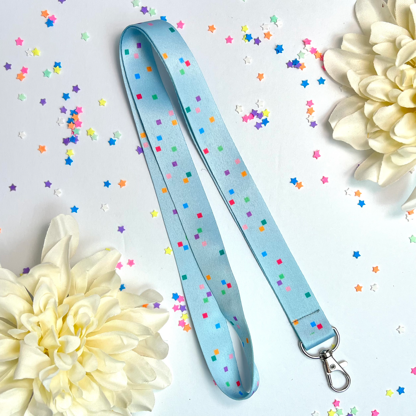 Blue Hour Pixel Lanyard