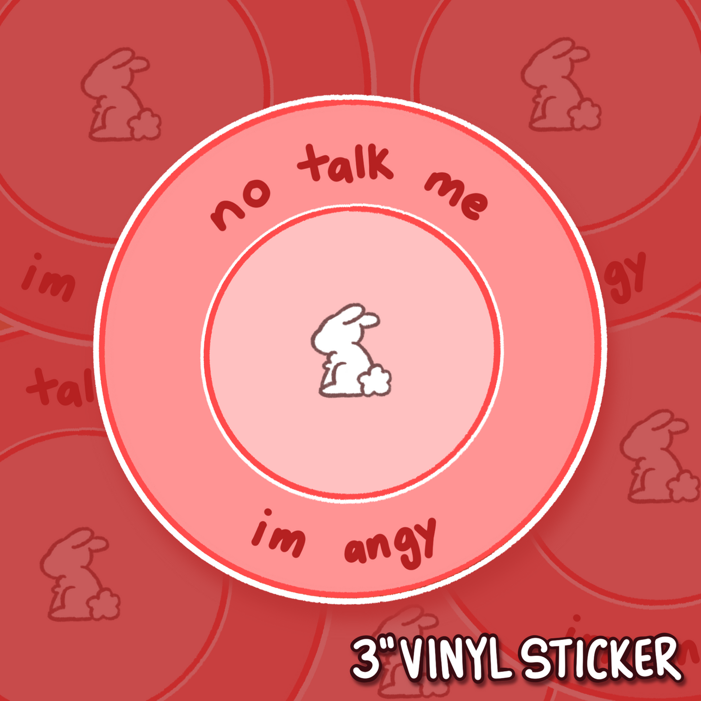 no talk me, im angy Sticker