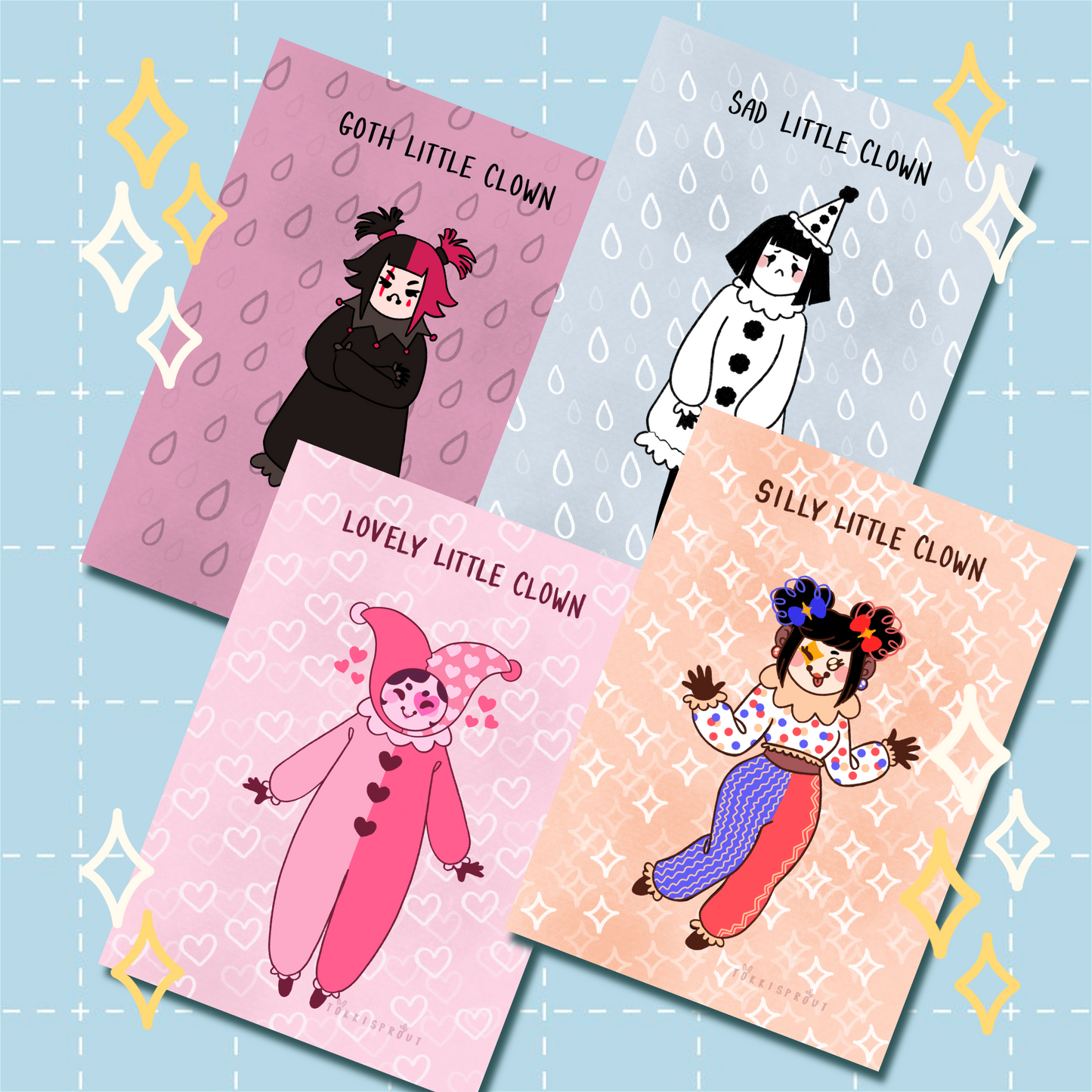 Little Clowns Mini Print Set