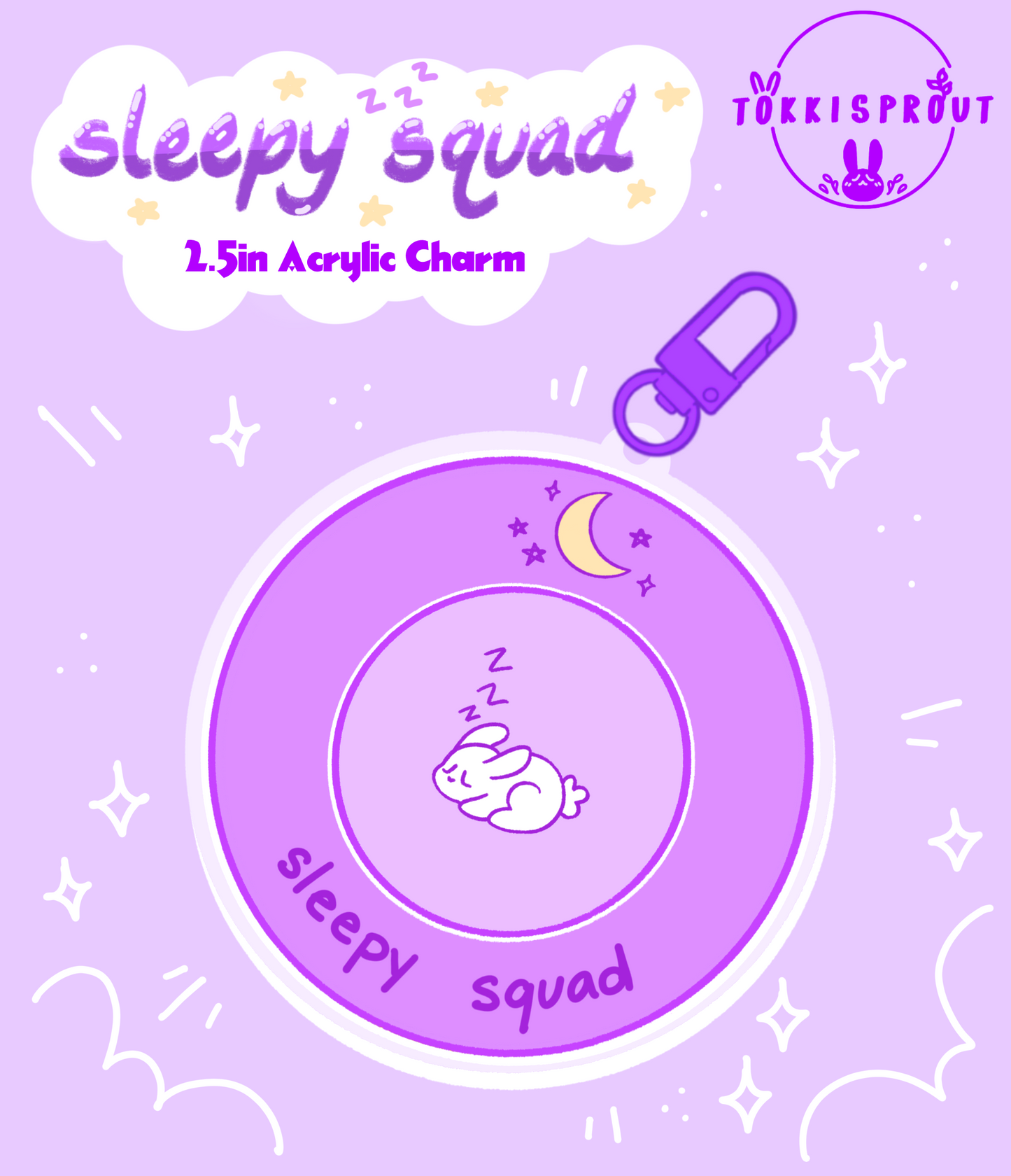 Sleepy Squad Acrylic Charm