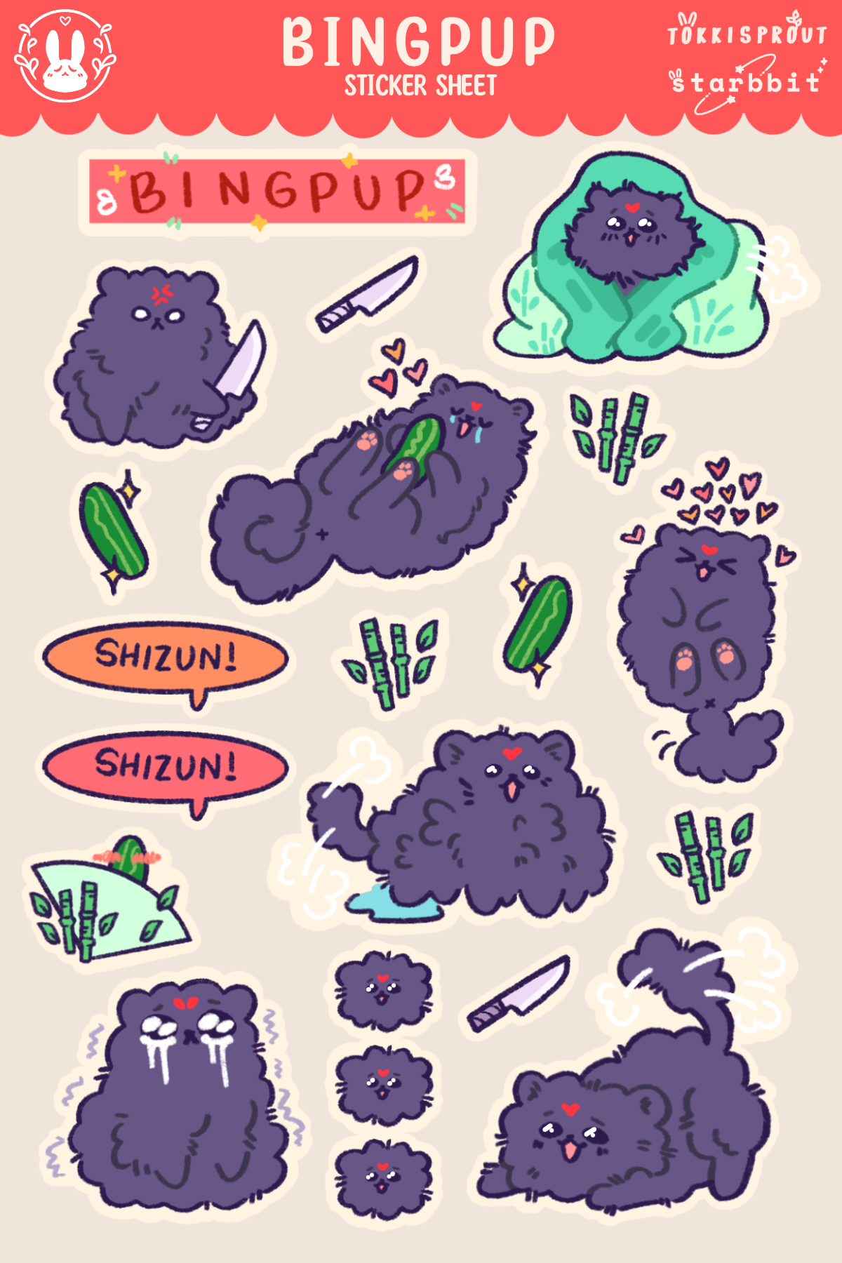 SVSSS Bingpup Sticker Sheet