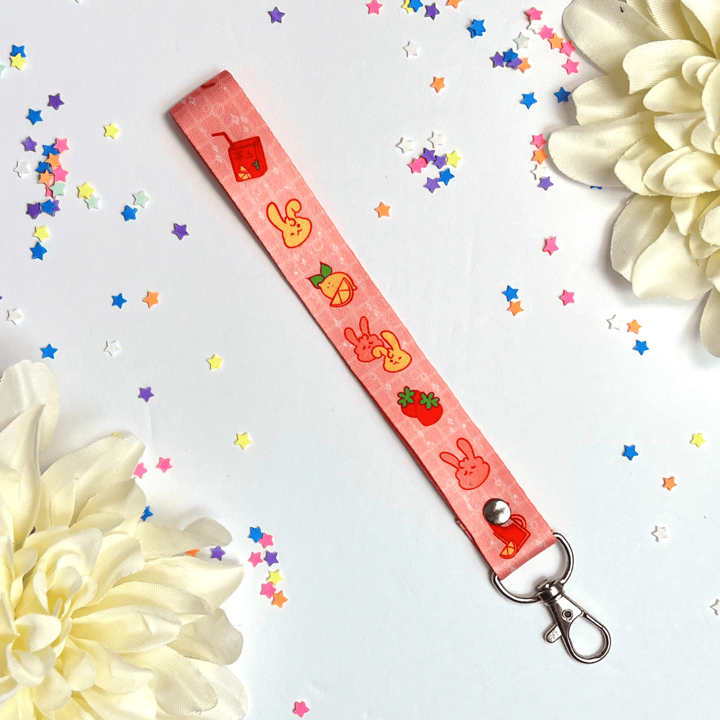 Strawberry Lemonade Bunny Wrist Strap