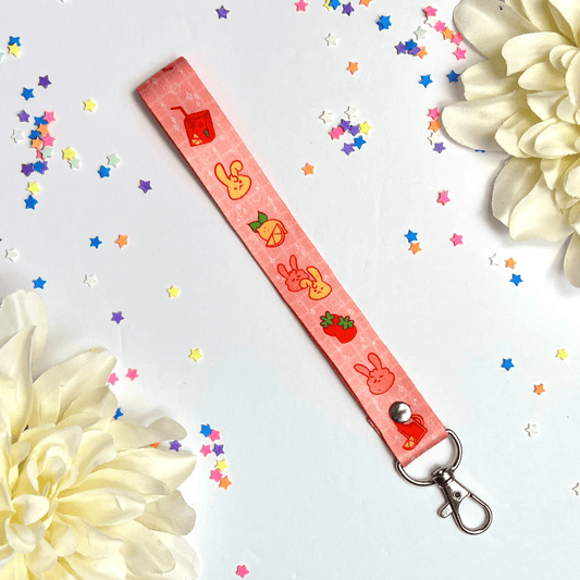 Strawberry Lemonade Bunny Wrist Strap