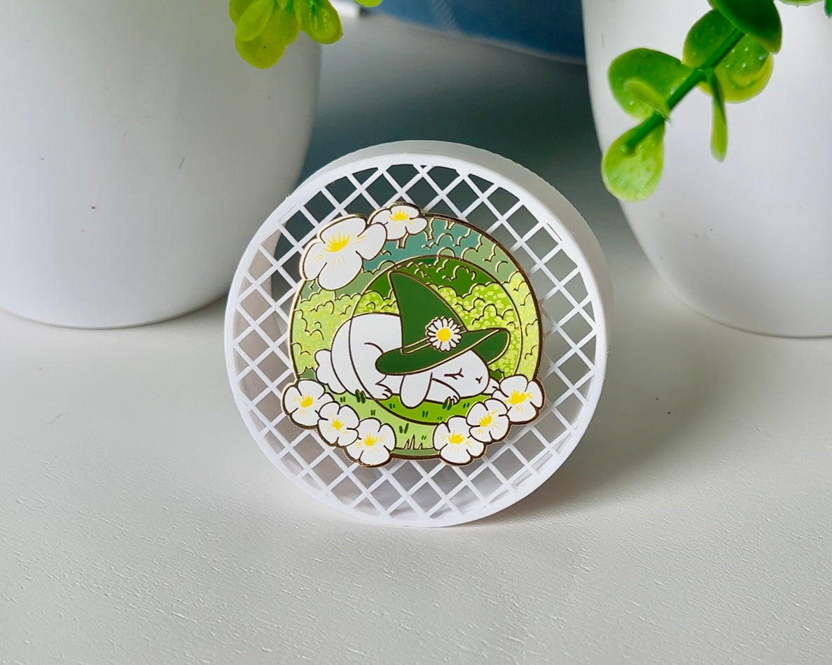 Circle Terrarium Bun Enamel Pins