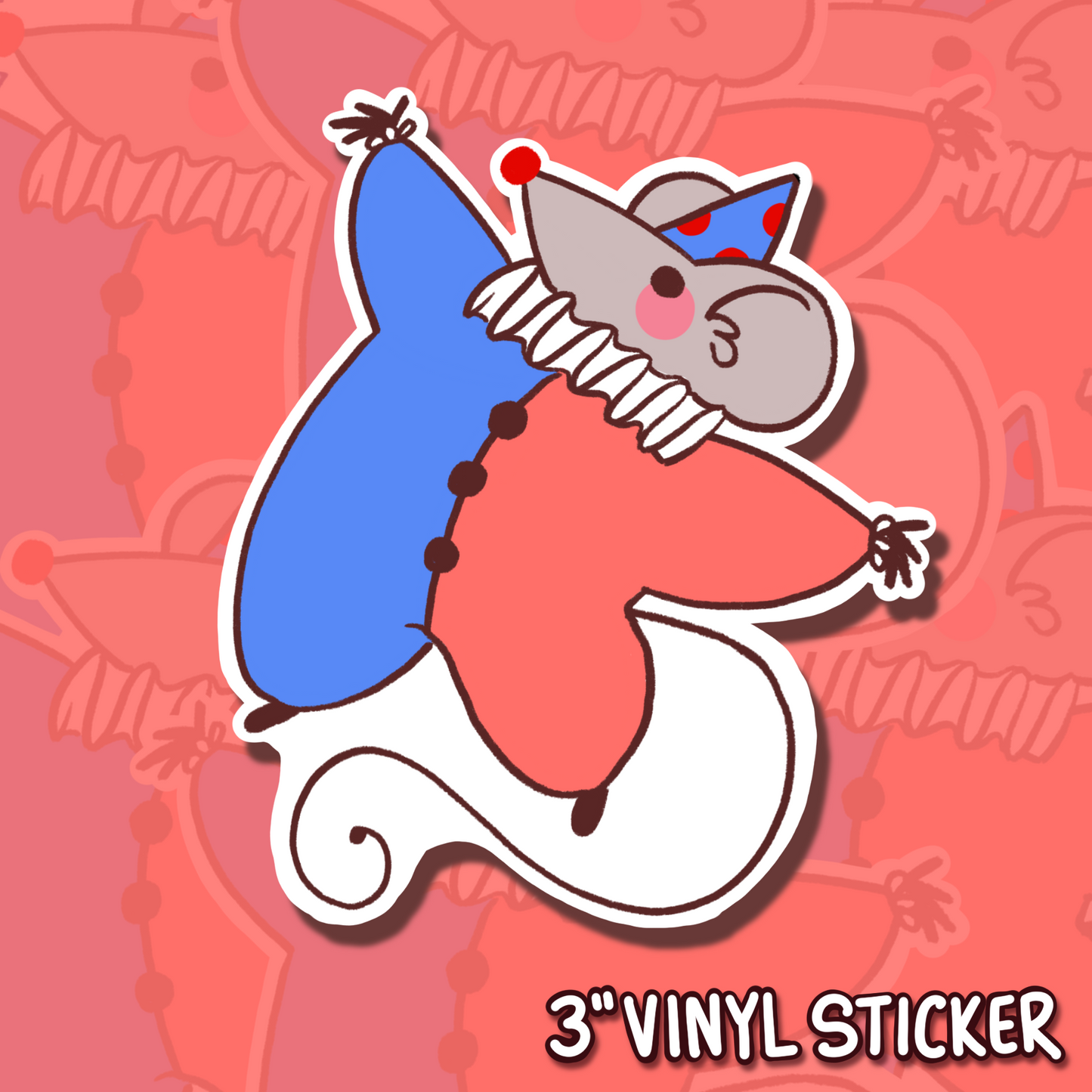 Rat Clown Sticker