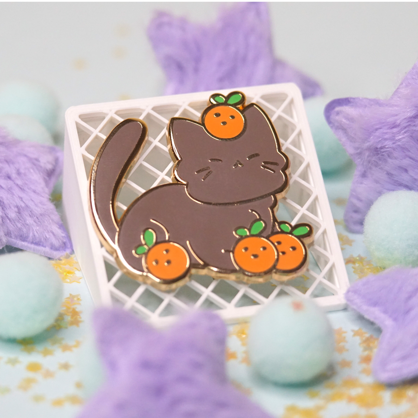 Shadow Tangerine Enamel Pin image 0